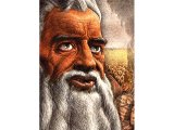 Moses and the tablets - a portrait by Guy Rowe